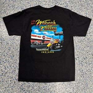 Harley-Davidson Black Tee with Yellow Motorcycle Graphic